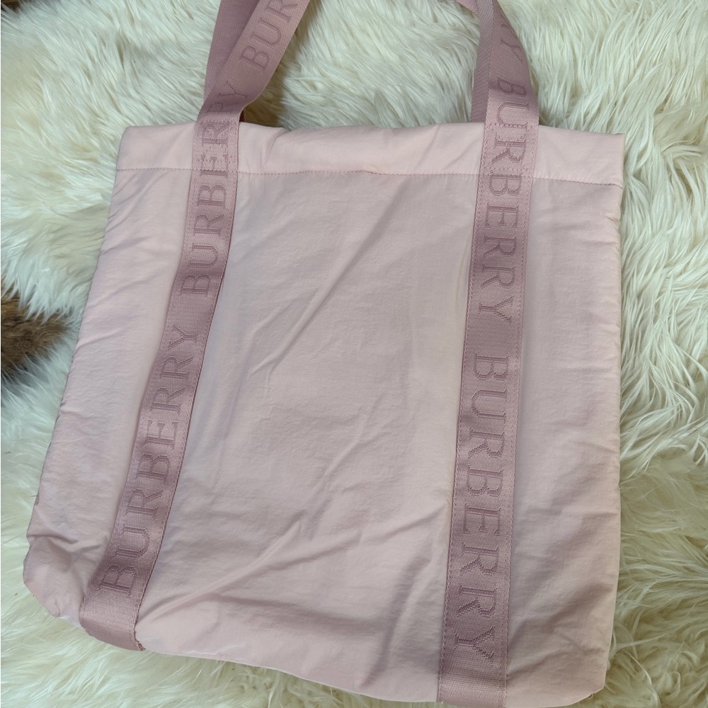 Burberry Pale Pink Logo Strap Tote Bag - Picture 2 of 5